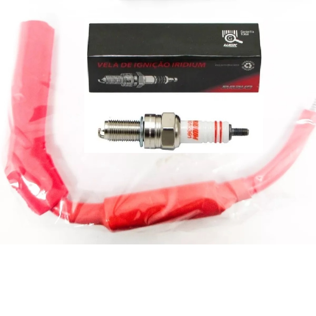 vela iridium cg150 cg160 + cabo amplificador BK racing + cachimbo em Oferta na Shopee