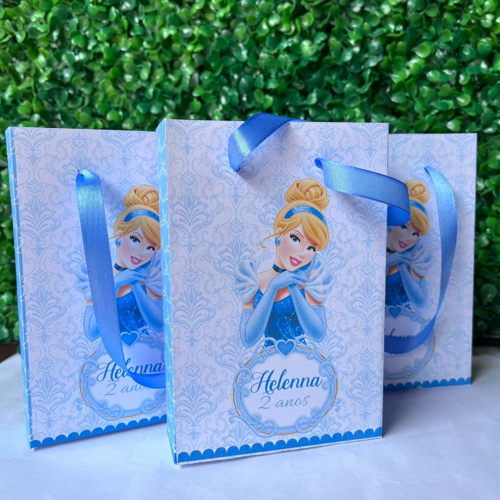 Sacolinha Personalizada Cinderela | Lembrancinhas | Festa infantil | Aniversário