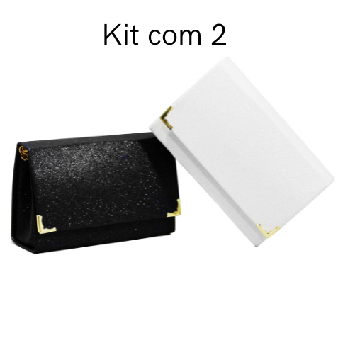 Kit com 2 Bolsas clutch de mão femenina bolsa carteira para eventos festas casamento formatura