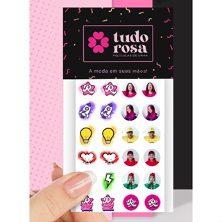 24 peliculas de unha OS ROSAS EMILY LEOZINHO KATLEN VOID em Oferta na Shopee