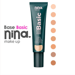 NINA MAKEUP - BASIC - BASE LIQUIDA MATTE - 25g em Oferta na Shopee