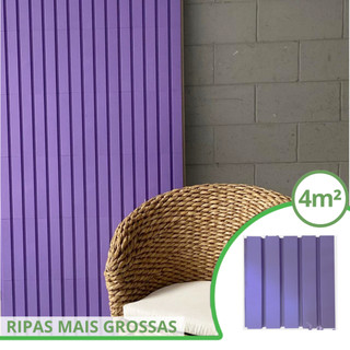 Kit 4m² Ripado BOLD Lavanda 30x30 - 44 peças | Anti-impacto | Autocolante