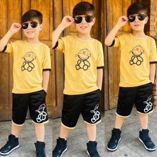 Kit de 2 peças de roupas infantil menino, Conjunto infantil masculino para criança