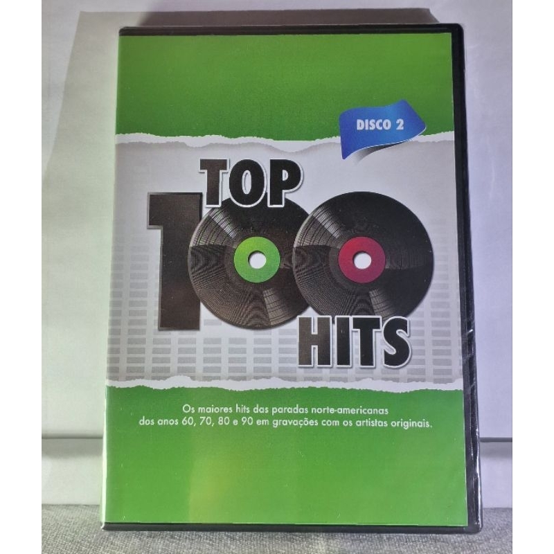 DVD  - Top  Hits 100, disco 2, os maiores hits dos anos 60,70,80 e 90, original novo lacrado.