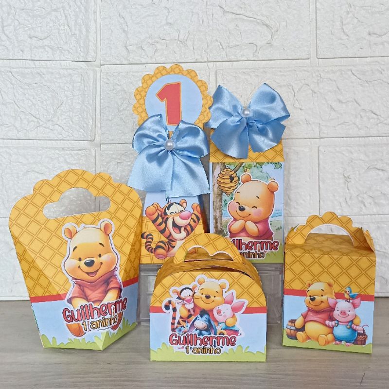 URSINHO POOH Kit Festa Lembrancinha Infantil Personalizada | Festa Infantil | Mesversário | Decoração
