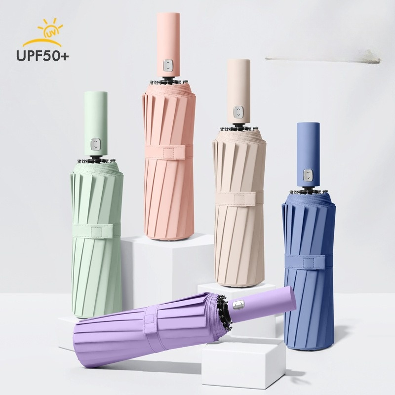 Guarda Chuva Automático Dupla Quilha Vidro Reforçada Contra Proteção Solar Blackout ref: 1002 em Oferta na Shopee