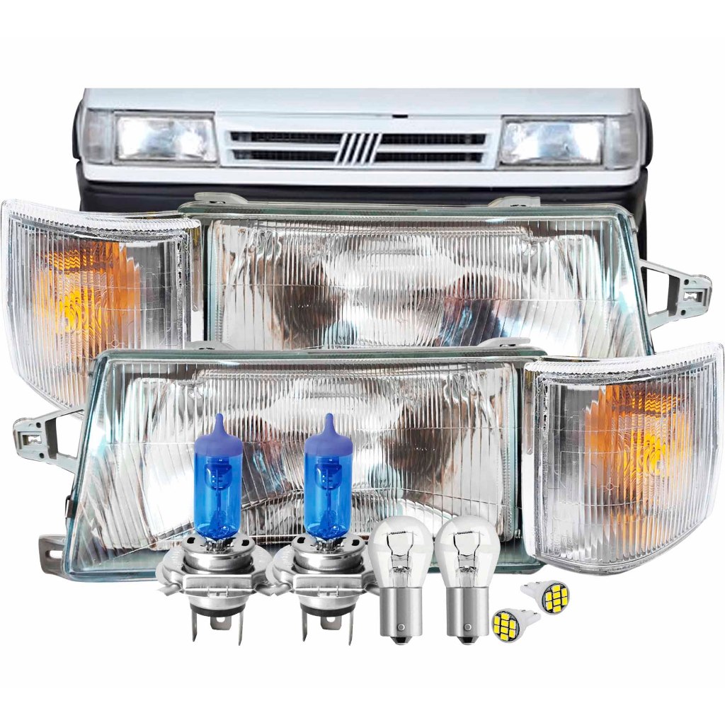 Farol Uno 91 92 93 94 95 96 97 98 99 A 2003 Foco Simples Lente de Vidro Seta e Lâmpadas Super Branca