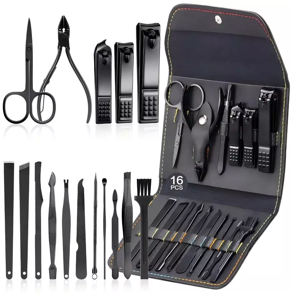 Kit 16 Pçs/Set Profissional Aço inoxidável Para Manicure Pedicure — imagem 1