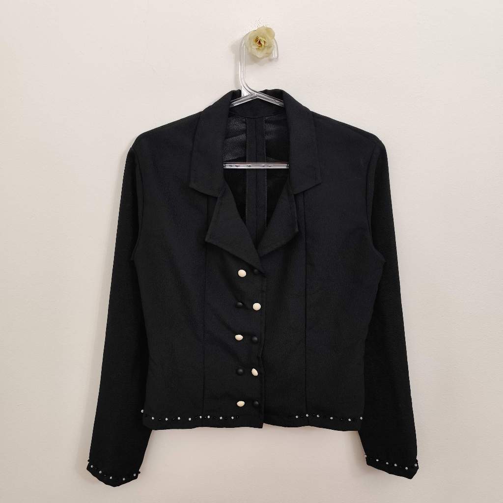 Blazer preto (Brechó) (Ref: 8602) Tam: P