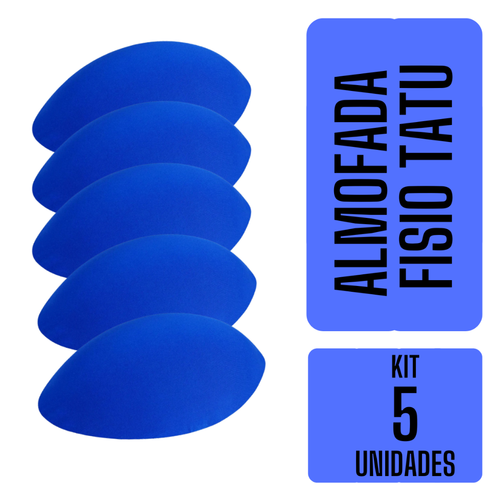 Kit 5 Almofadas Fisio Tatu Para Exercícios, Fisioterapia, Apoio para Pescoço, Cabeça, Costas, Pé, Com Capa