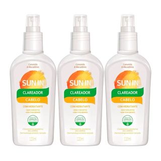 Kit C/3 Clareador e Hidratante Capilar Sun In Phytoervas 120ml