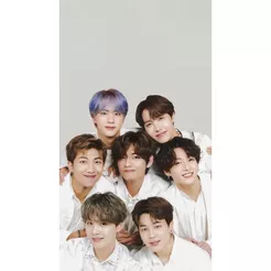 Painel de Festa em Lona 2x2m Personalizado em Lona Fosca - Tema Bts