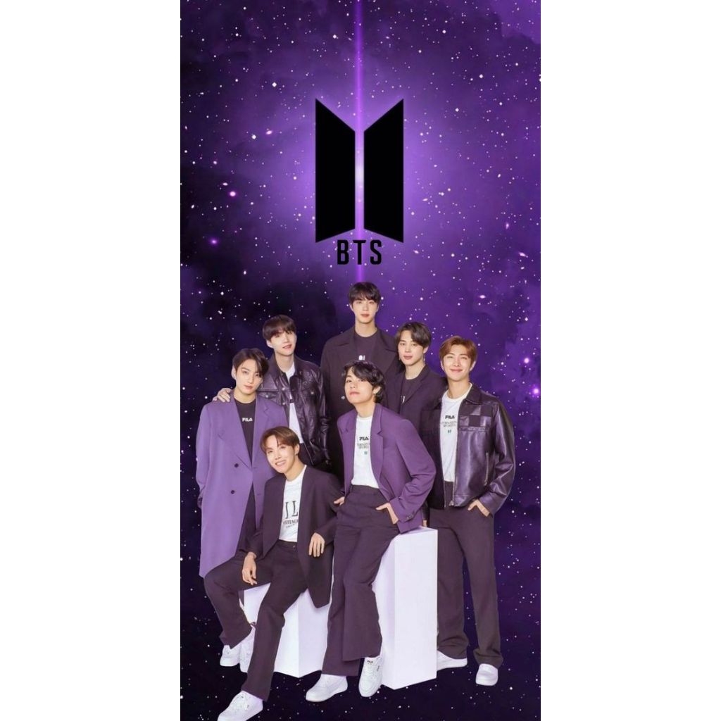 Painel de Festa em Lona 2x2m Personalizado em Lona Fosca - Tema Bts — imagem 2 de 2