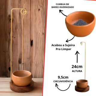 Queimador de Incenso Invertido em Madeira Super Sofisticado - Incensário para Incenso em Oferta na Shopee