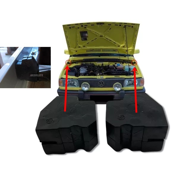 Batente Calço Capo Gol Quadrado Parati Voyage Saveiro TODOS Borracha G1 o par em Oferta na Shopee