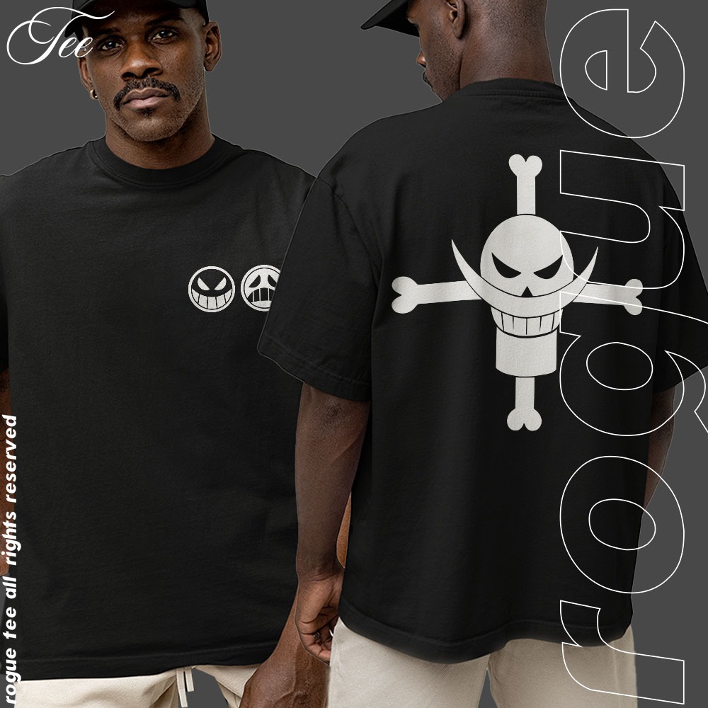 Camiseta Basica e OVERSIZED Escudo Barba Branca Imperador One Piece Portgas D Ace One Piece Unissex em Oferta na Shopee