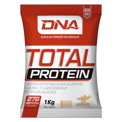 Total Protein Whey Proteína 1kg Baunilha DNA Suplementos