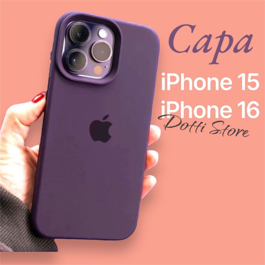 Case Capa Capinha Aveludada Para Iphone modelos 15,15 Pro,15 Plus,15 Pro Max,16, 16 Pro, 16 Plus e 16 Pro Max