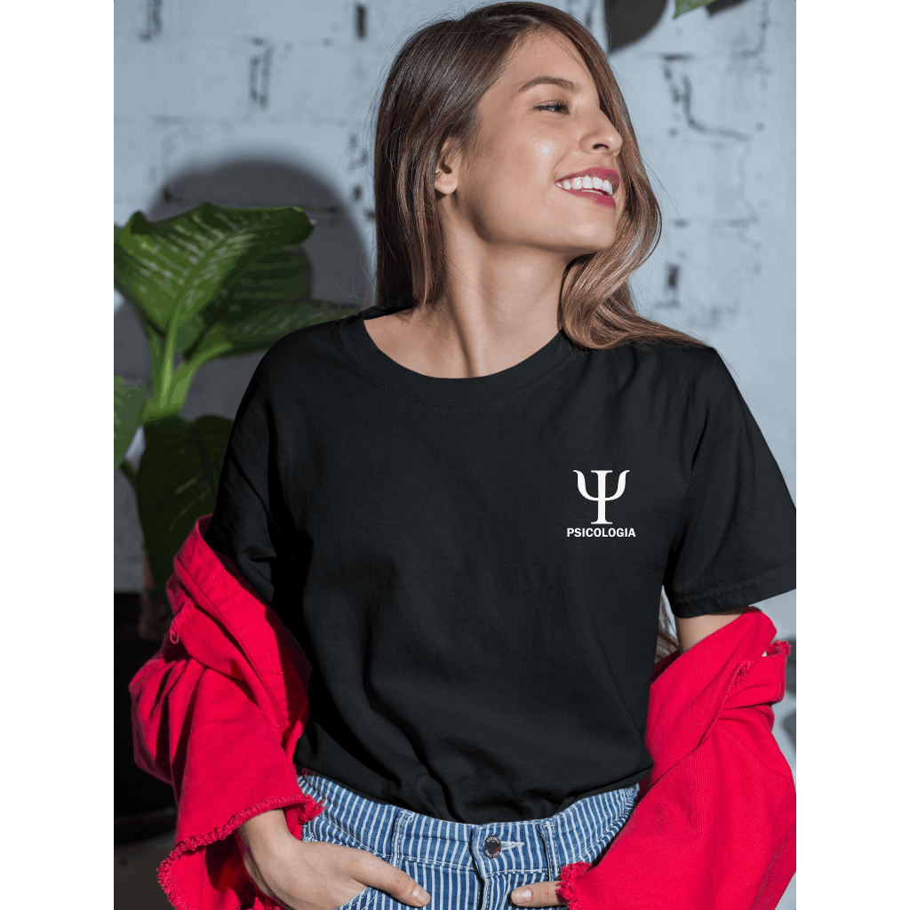 Camiseta Camisa Psicologia Pequeno Logo Psicóloga Curso TShirt Unisex