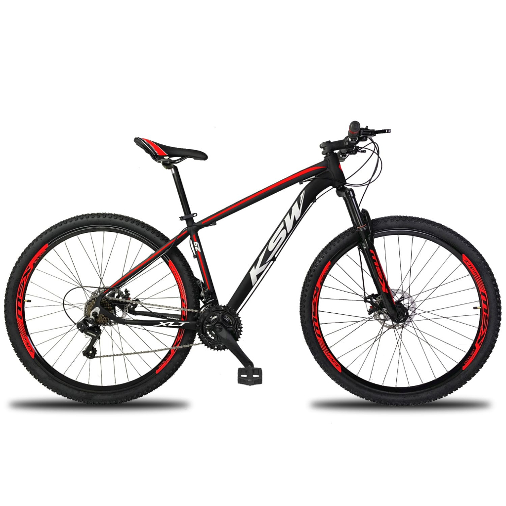 Bicicleta Aro 29 Ksw 24 Vel Shimano Freios Disco e Trava/K7 em Oferta na Shopee