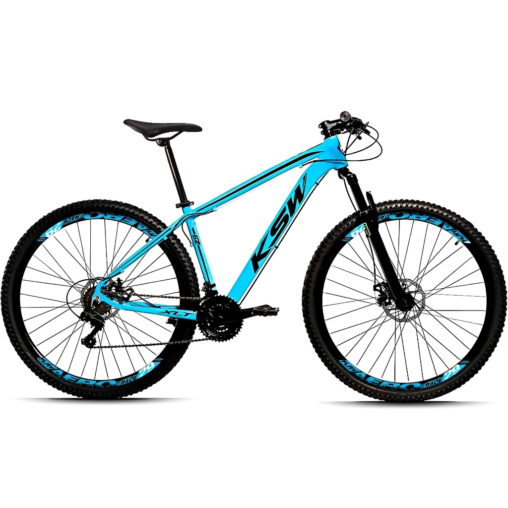Bicicleta Aro 29 Ksw 24 Marchas Freio Hidraulico, Trava e K7 em Oferta na Shopee