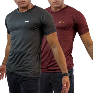 Kit 2 Camisetas Manga Curta Dryfit Camisa Masculina Academia Malha Fria