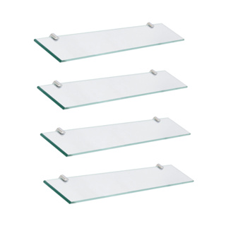 KIT Prateleira de Vidro 6015 cm 60x15 com Suporte para banheiro decoração INCOLOR em Oferta na Shopee