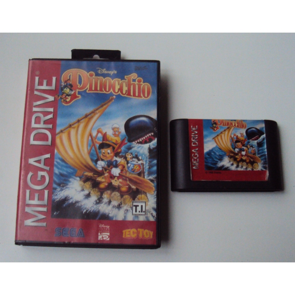 Pinocchio Original Tectoy Para Mega Drive - Funcionando - Usado