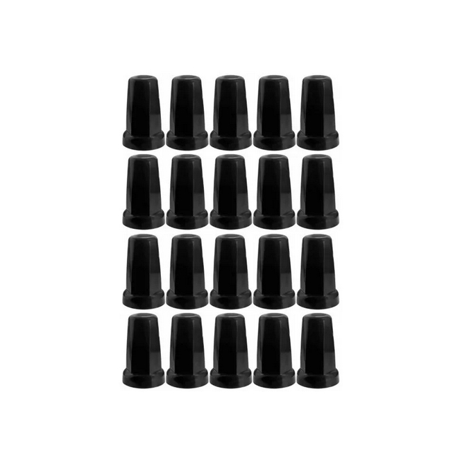 20 Capa De Porca Belga Preta Black Roda Caminhao 19mm