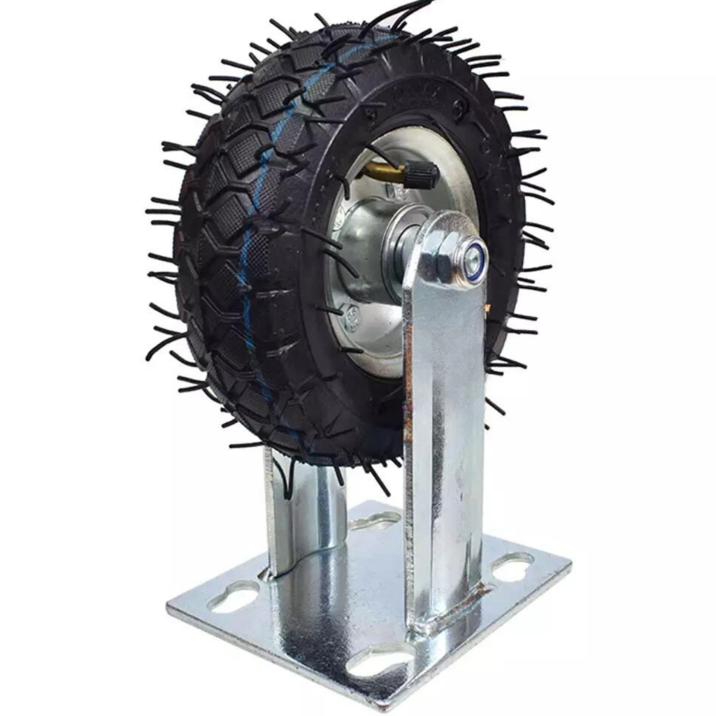 Roda Rodinha Carrinho De Carga Armazém Fixo Pneumática 6x2 Reforçada 150kg