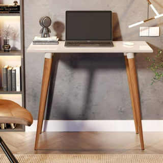 Mesa Escrivaninha Retrô Escritório Minimalista Elegance Computador Pé Palito - Várias Core...