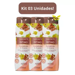 Kit 03 Sabonete Feminimo BARBATIMÃO & AROEIRA 200mL APINIL