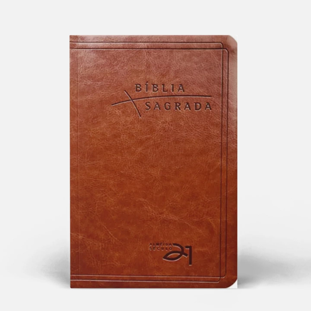 Bíblia Sagrada | A21 | Normal | C/ Referencias Cruzadas | Capa Luxo Marrom em Oferta na Shopee