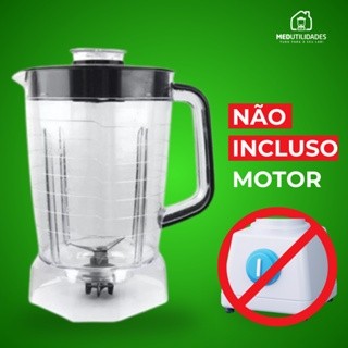 Copo serve para Liquidificador Oster Power 1400 full OLIQ610 Tampa preta cristal