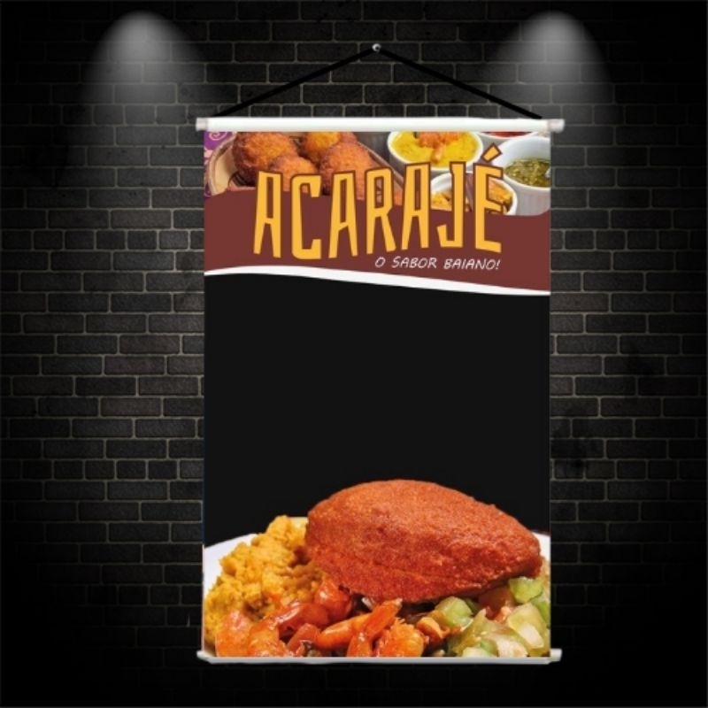 Banner Acarajé 90x60cm -  Mais Vendido