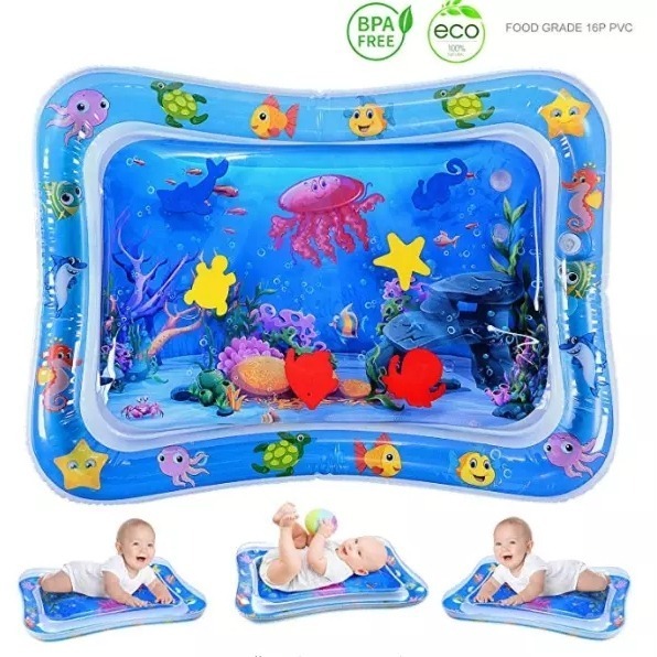 Tapete Infantil Bebê Inflável Água Atividades Sensorial Almofada Menino e Menina