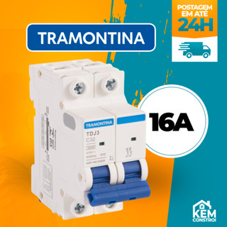 Disjuntor Din Bipolar de Curva C Tramontina 16 Amperes em Oferta na Shopee