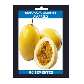 80 Sementes Maracujá Gigante Amarelo Híbrido F1 Brs