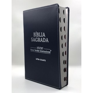 Bíblia Sagrada Letra Gigante NVI Capa Flexível Azul em Oferta na Shopee