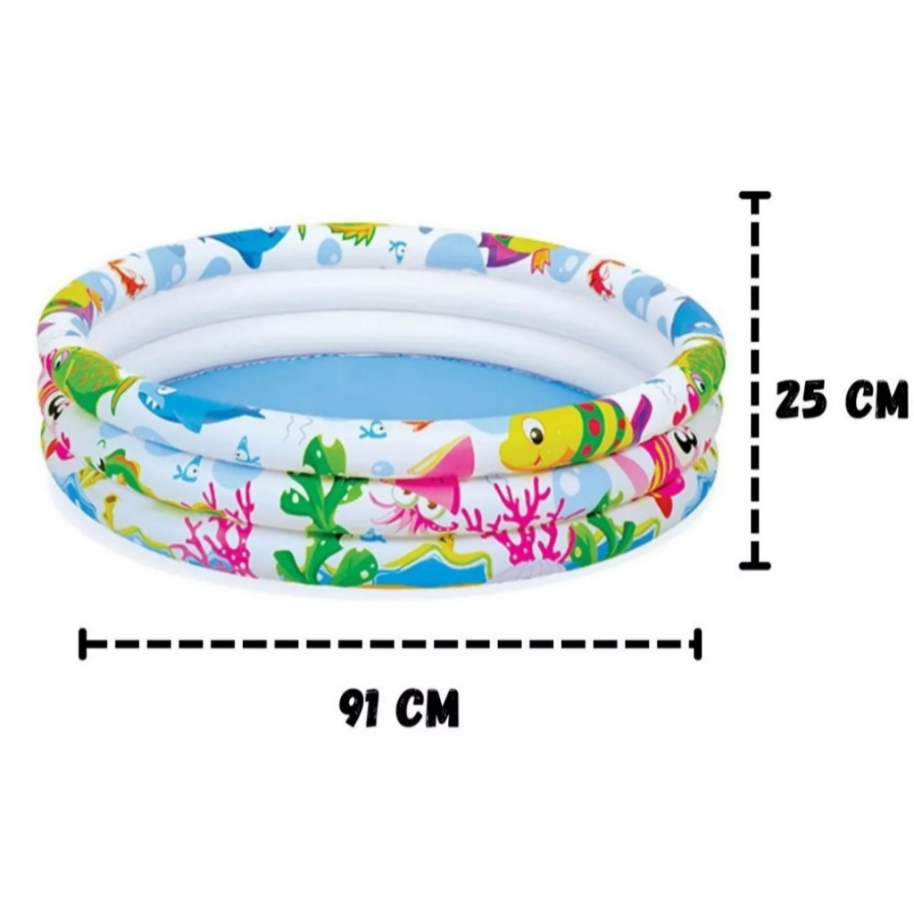 Piscina Infantil Inflável 100 Litros Colorida + 50 Bolinhas — imagem 2 de 2
