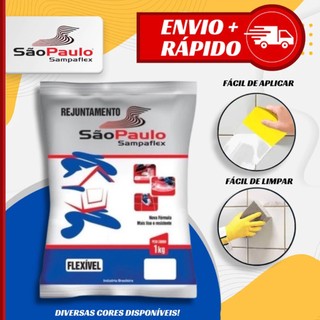 Rejunte Flexível Para Pisos e Cerâmicas 1Kg  Sampaflex - Varias Cores