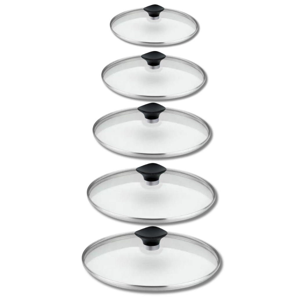 Jogo Tampa De Vidro Para Panelas Caçarolas 16 18 20 22 24 em Oferta na Shopee