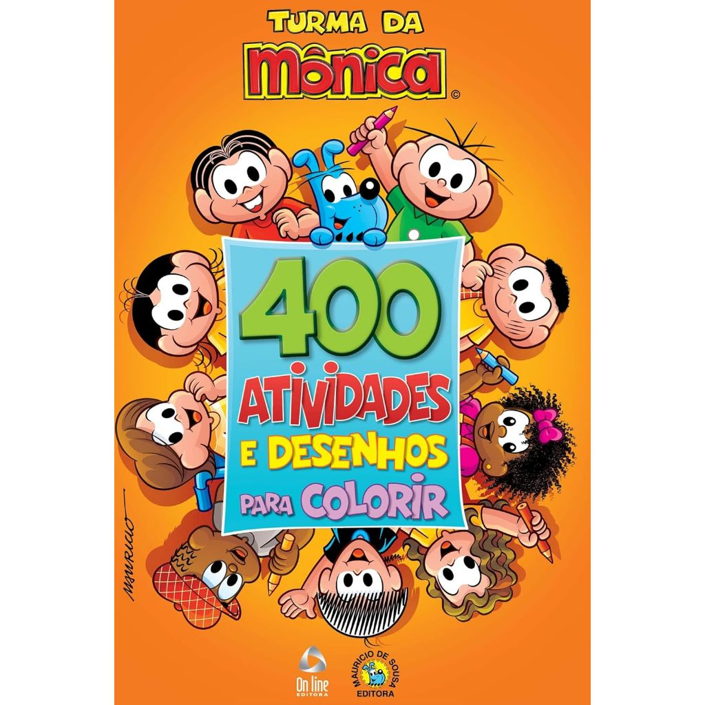 Livro Turma Da Mônica 400 Atividades e Desenhos para Colorir