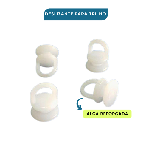 DESLIZANTE PARA CORTINA DE TRILHO SUIÇO BRANCO em Oferta na Shopee