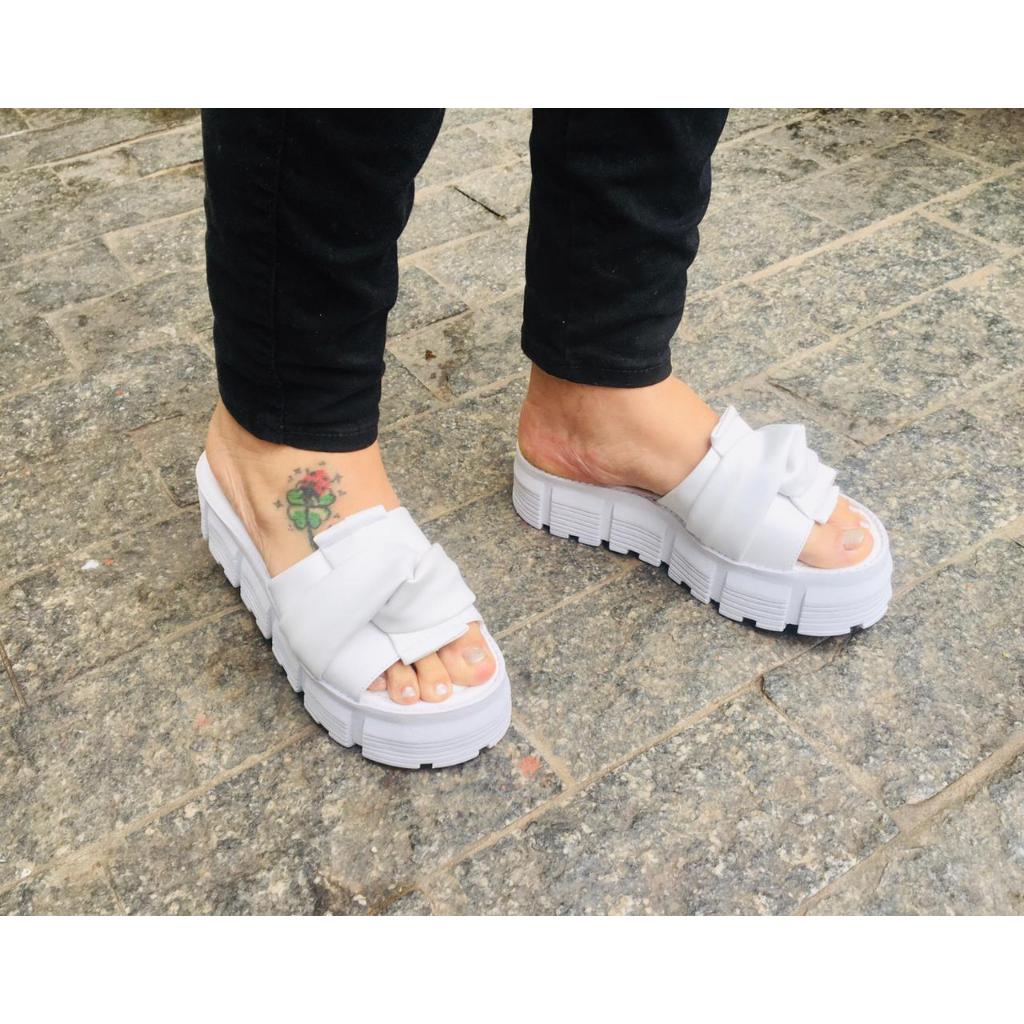 Sandália Feminina Salto Alto Birken Tamanco Tratorado Plataforma Novo em Oferta na Shopee