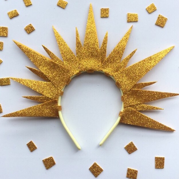 Arco Tiara Sol Dourado Deusa do Sol Carnaval Fantasia Bloquinho EVA em Oferta na Shopee