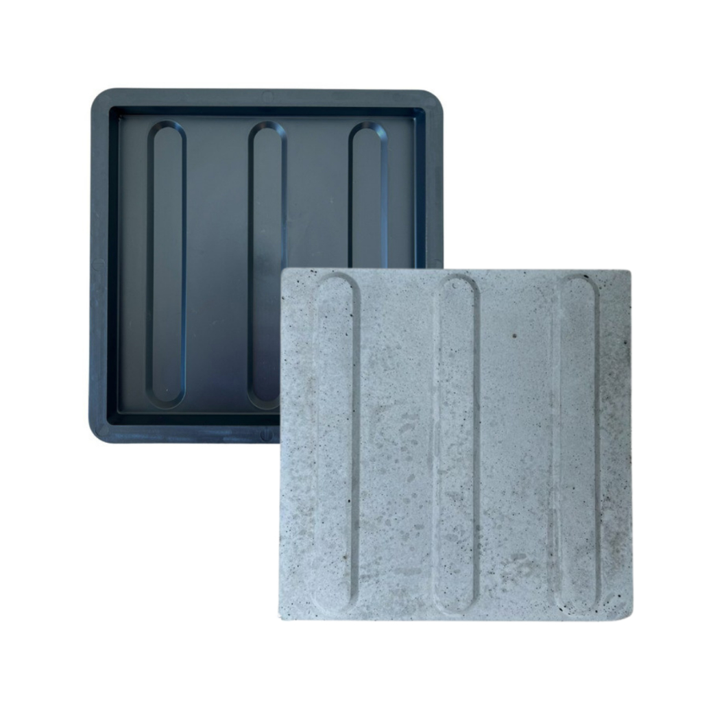 Forma Guia Molde Direcionador 25x25x2,5 Piso Tatil Direcional Caminho Indicador