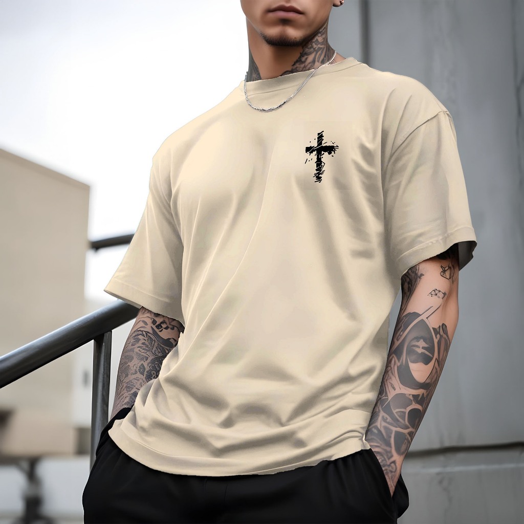 Camiseta Masculina Camisa Street Faith Camisa Manfinity 100% Algodão em Oferta na Shopee