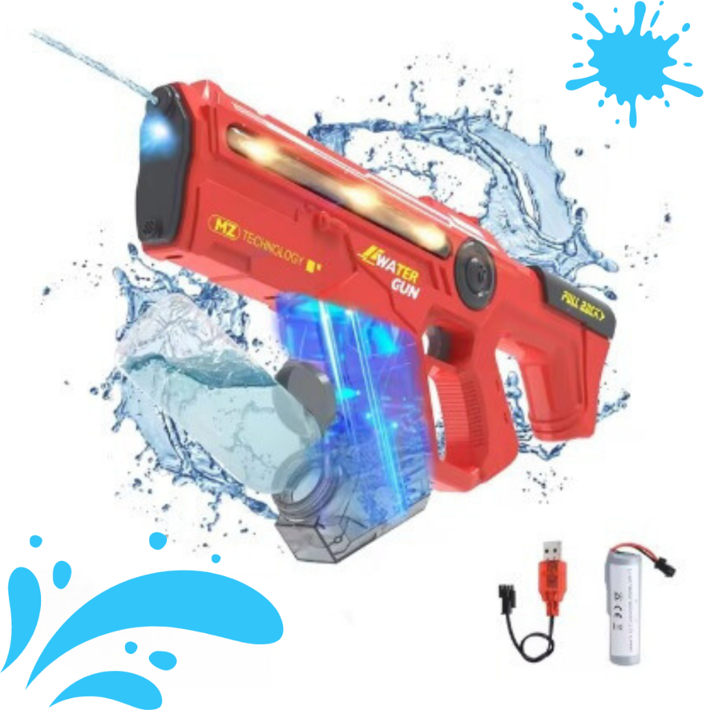 Brinquedo Arma D'água Elétrico Lançador D'agua Criança com Bateria Recarregavel Water Gun