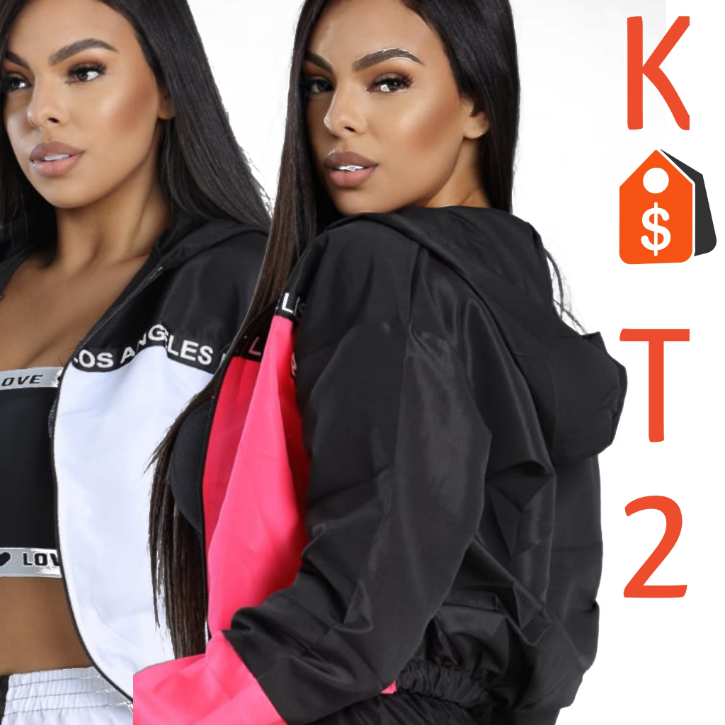 KIT 2 JAQUETAS CORTA VENTO FEMENINA  TENDÊNCIA INVERNO , VERAO em Oferta na Shopee